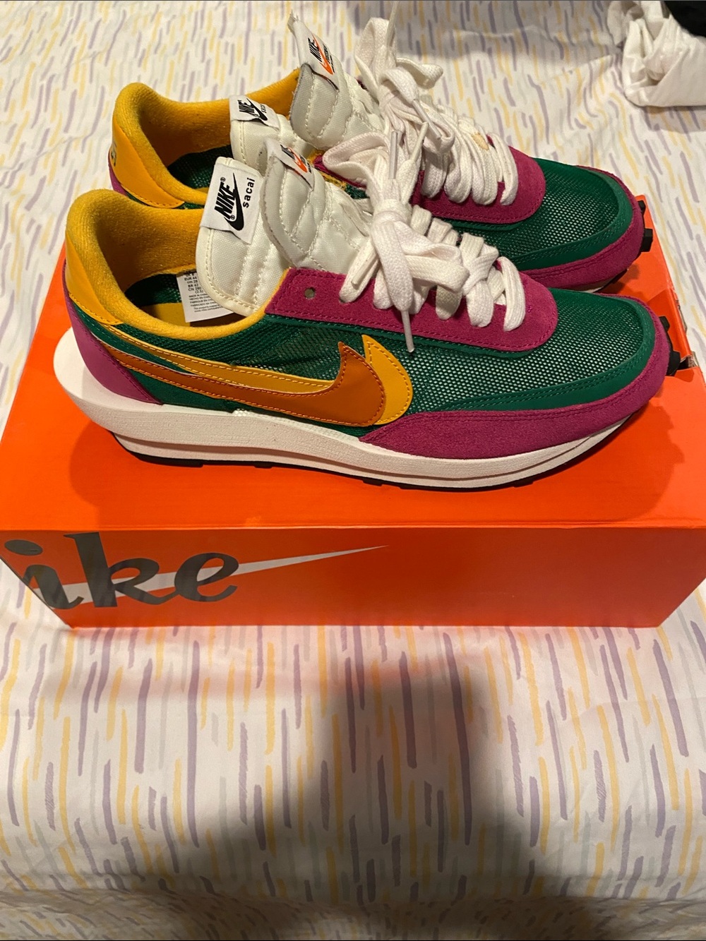 Nike Sacai x LD waffle pine green size 10 - Picture 2 of 8